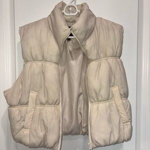 Love Tree Cream Puffer Vest